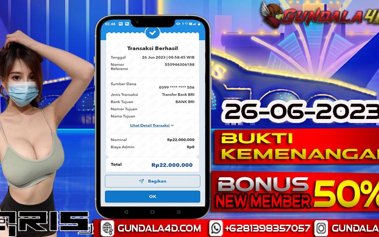 BUKTI KEMENANGAN GAME SWEET BONANZA XMAS 26 JUNI 2023