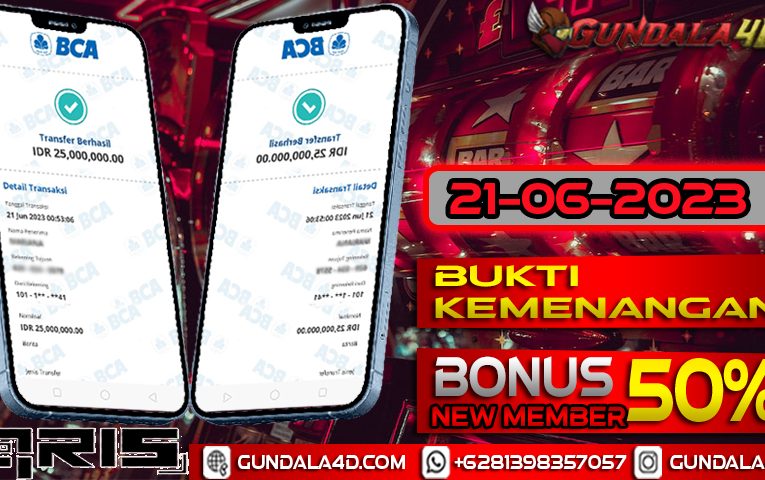 BUKTI KEMENANGAN GAME GATES OF OLYMPUS 21 JUNI 2023