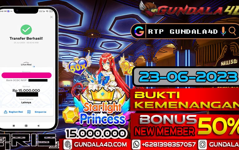 BUKTI KEMENANGAN GAME STAR LIGHT PRINCES 23 JUNI 2023