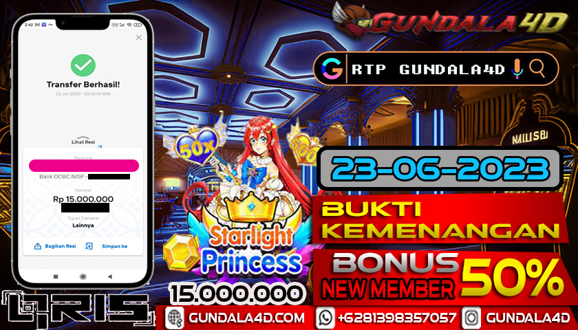 BUKTI KEMENANGAN GAME STAR LIGHT PRINCES 23 JUNI 2023