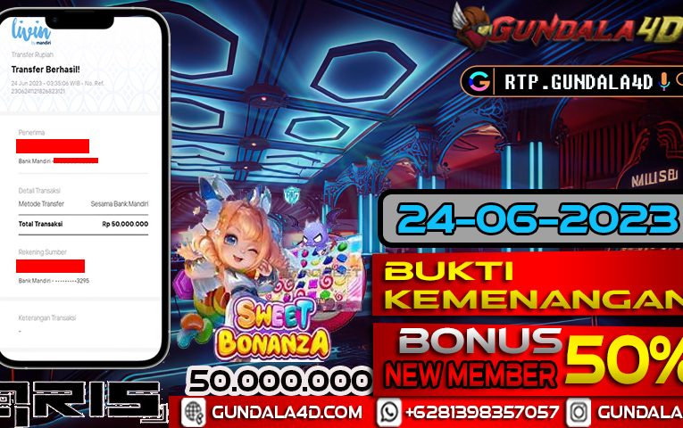 BUKTI KEMENANGAN GAME SWEET BONANZA XMAS 24 JUNI 2023