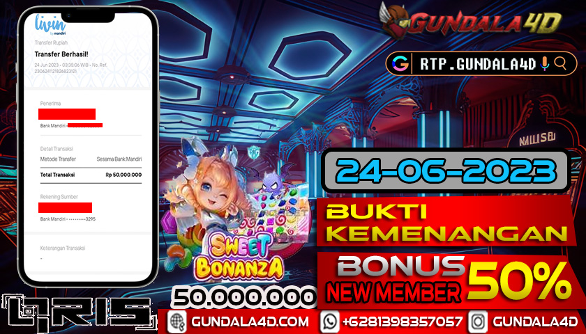 BUKTI KEMENANGAN GAME SWEET BONANZA XMAS 24 JUNI 2023