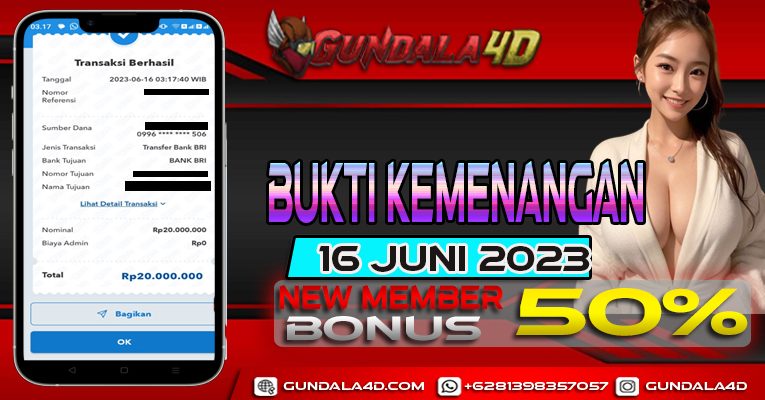 BUKTI KEMENANGAN GAME GATES OF OLYMPUS 16 JUNI 2023