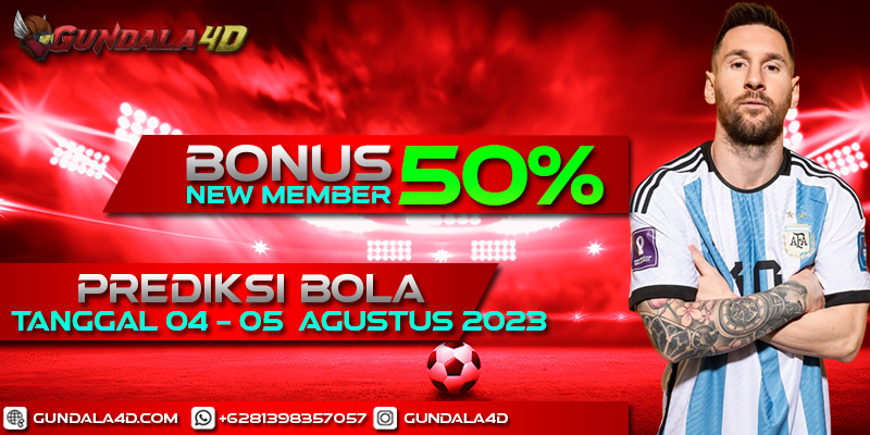 PREDIKSI PERTANDINGAN BOLA 04- 05 AGUSTUS 2023GUNDALA4D SITUS SLOT TERGACOR NO 1 DI INDONESIA DENGAN RTP HINGGA 97% DAN SLOT GAME TERLENGKAP