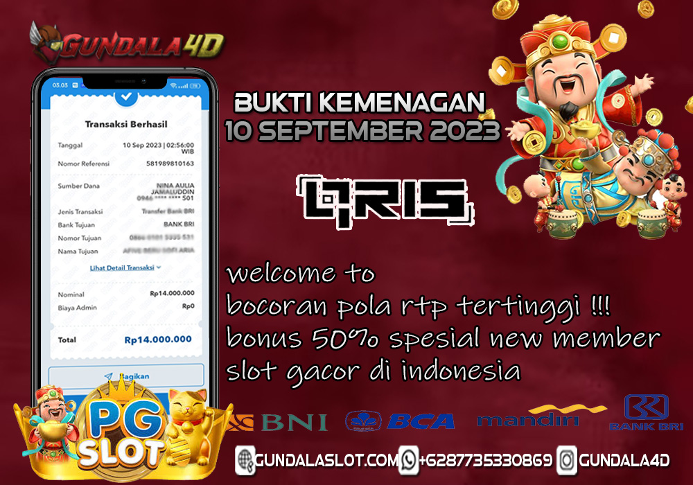 Selamat Untuk Member Setia Kami Gundala4d bapak BA**** Yang Mendapatkan Jackpot Di Provider Pragmatic Game (DRAGON HATON) Dengan Total Kemenangan Rp. 14.000.000. Dengan Modal 1.000.000 Bisa Tembus Puluhan Juta Hingga Ratusan Juta