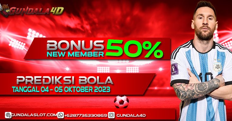 PREDIKSI PERTANDINGAN BOLA GUNDALA4D TANGGAL 04 – 05 OKTOBER 2023