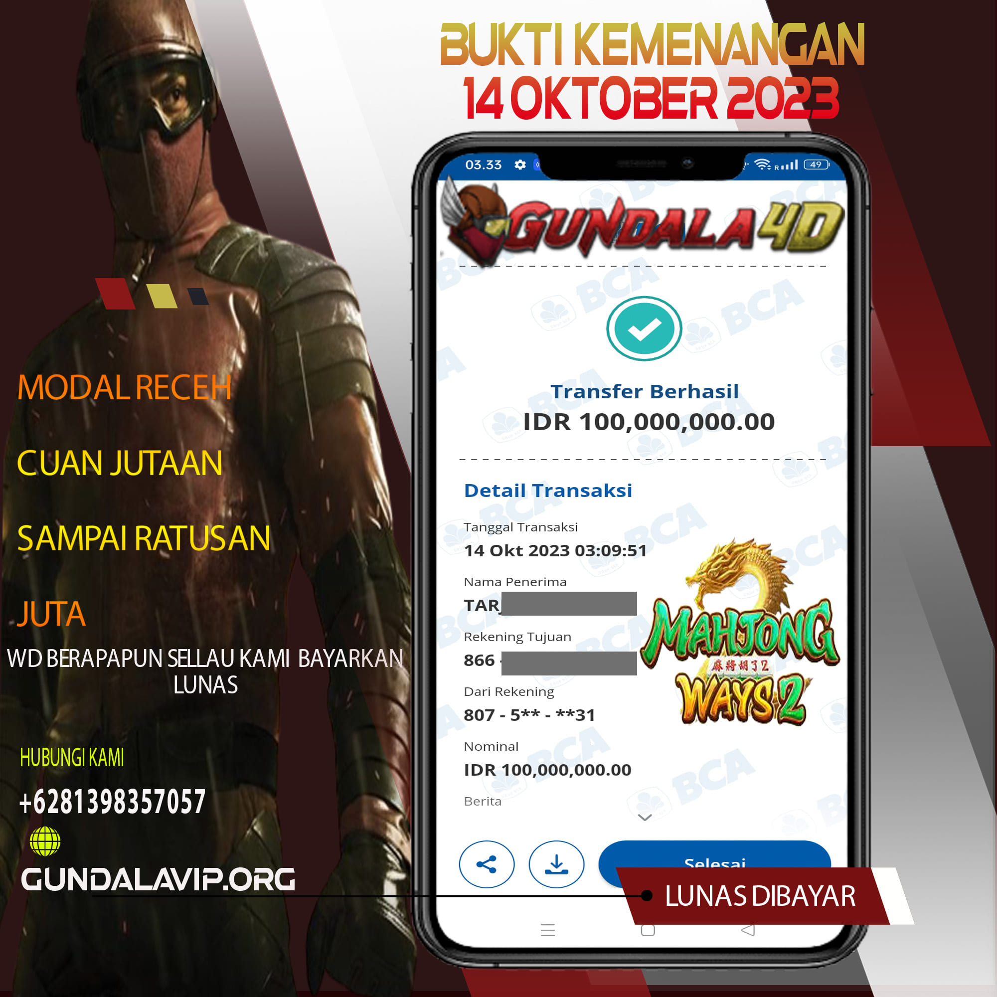 BUKTI KEMENANGAN 14 OKTOBER 2023