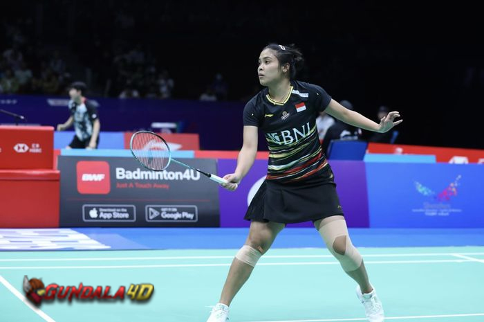 Pebulu tangkis tunggal putri Indonesia, Gregoria Mariska Tunjung, terhenti pada babak kedua China Masters 2023.