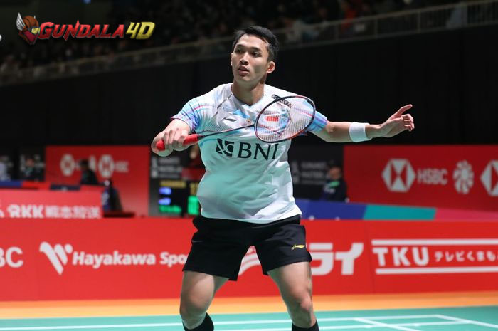 Pebulu tangkis tunggal putra Indonesia, Jonatan Christie, memastikan diri ke babak perempat final Kumamoto Masters 2023