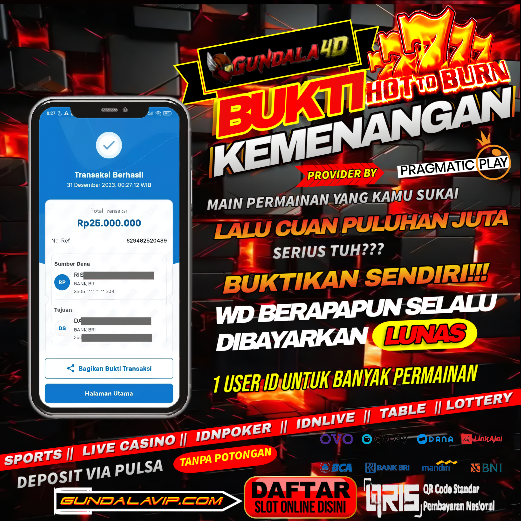 BUKTI KEMENANGAN 30 DESEMBER 2023