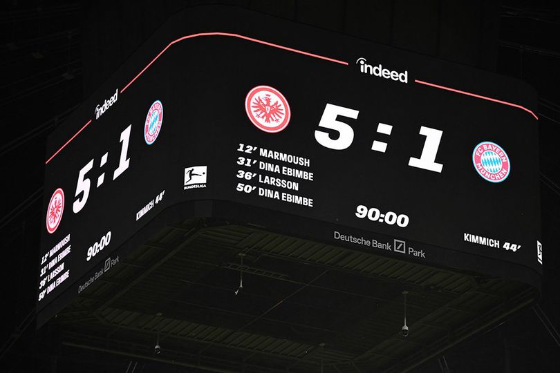 Eintracht Frankfurt Gilas Bayern Munchen: Skor 5-1