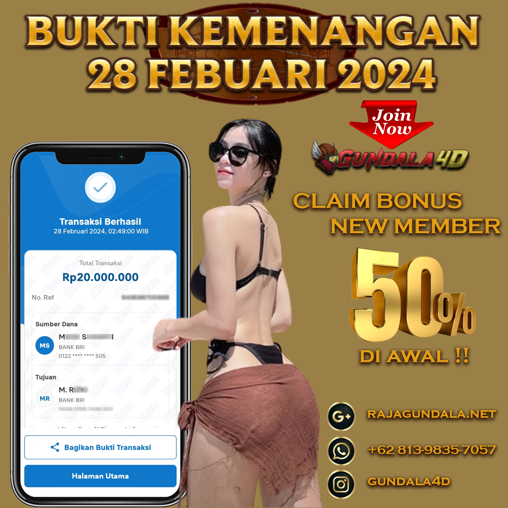 BUKTI KEMENANGAN 28 FEBUARI 2024. GUNDALA4D SITUS SLOT TERGACOR NO 1 DI INDONESIA DENGAN RTP HINGGA 98% DAN SLOT GAME TERLENGKAP