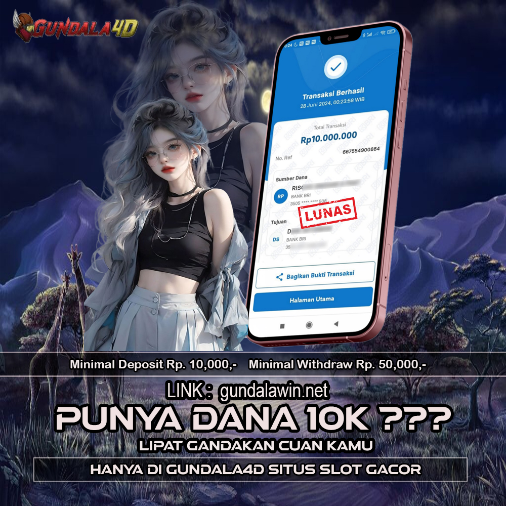 prediksigundala – Selamat Untuk Member Setia Kami Gundala4d CI******** Yang Mendapatkan Jackpot Dengan Total Kemenangan Rp 10.000.000 ( Sepuluh Juta Rupiah ) Dengan Modal Hanya Rp.1.000.000 ( Satu Juta Rupiah). Langsung Bisa Tembus Puluhan Juta Hingga Ratusan Juta