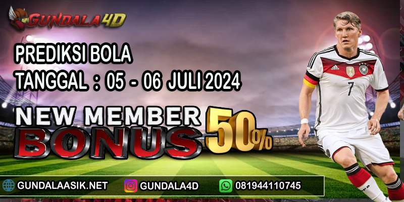 GUNDALA4D - PREDIKSI PERTANDINGAN BOLA 05 – 06 JULI 2024UEFA EURO 2024 [ IN GERMANY ]05/07 23:00 WIB Germany VS Spain 1 - 0