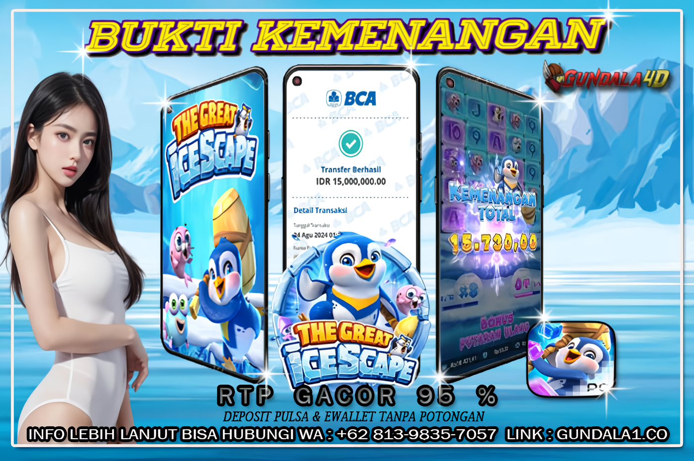 Selamat Untuk Member Setia Kami Gundala4d DA******* Yang Mendapatkan Jackpot Dengan Total Kemenangan Rp.15,000,000.00 (LIMA BELAS JUTA RIBU RUPIAH) Dengan Modal Hanya Rpn 500.000 ( LIMA RATUS RIBU RUPIAH ). Langsung Bisa Tembus Puluhan Juta Hingga Ratusan Juta