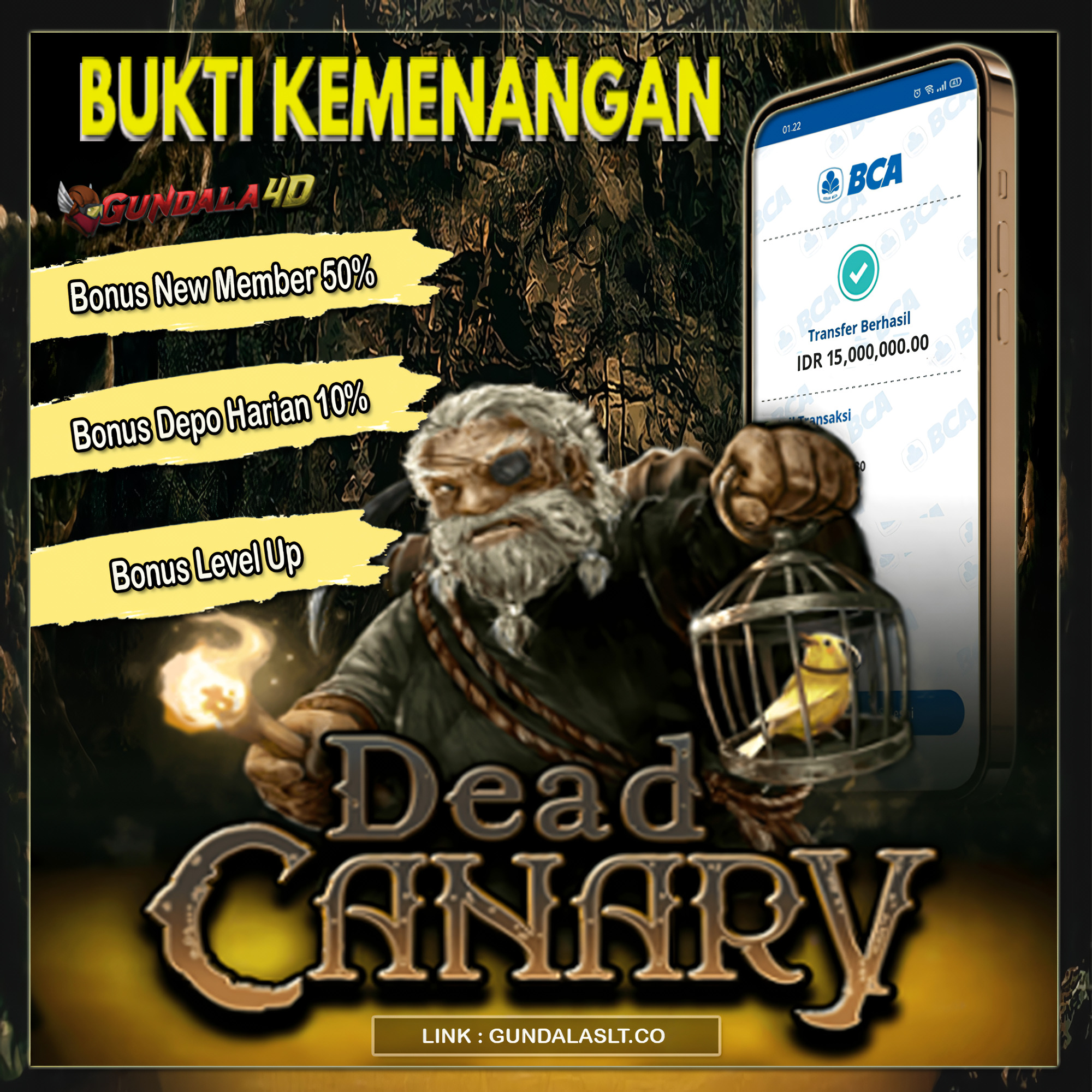 Selamat Untuk Member Setia Kami Gundala4d IN******* Yang Mendapatkan Jackpot Dengan Total Kemenangan Rp.15.000.000 ( LIMA BELAS JUTA RUPIAH ) Dengan Modal Hanya Rpn 1.095.000 ( SATU JUTA SEMBILA PULUH LIMA RIBU RUPIAH ). Langsung Bisa Tembus Puluhan Juta Hingga Ratusan Juta