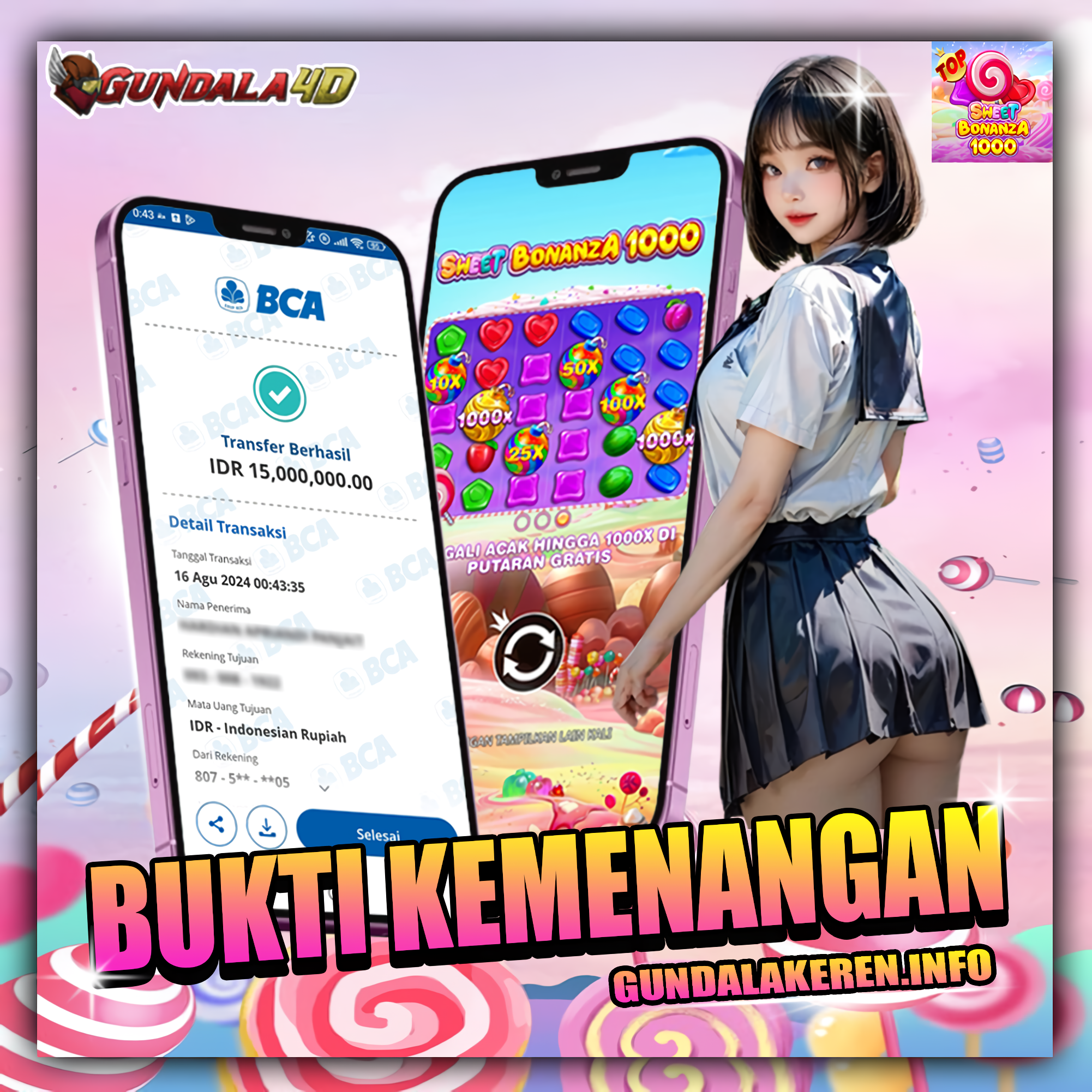 BUKTI KEMENANGAN TANGGAL 16 AGUSTUS 2024. GUNDALA4D SITUS SLOT TERGACOR NO 1 DI INDONESIA DENGAN RTP HINGGA 98% DAN SLOT GAME TERLENGKAP