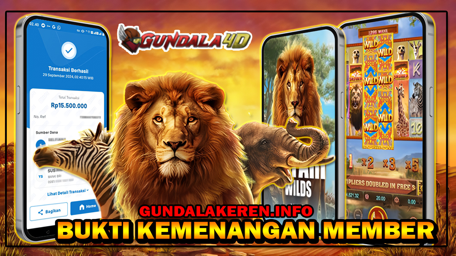 Selamat Untuk Member Setia Kami Gundala4d MES******** Yang Mendapatkan Jackpot Dengan Total Kemenangan Rp.15,500,000.00 (LIMA BELAS JUTA LIMA RATUS RIBU RUPIAH ) Dengan Modal Hanya Rpn 1.000.000 ( SATU JUTA RUPIAH ). Langsung Bisa Tembus Puluhan Juta Hingga Ratusan Juta