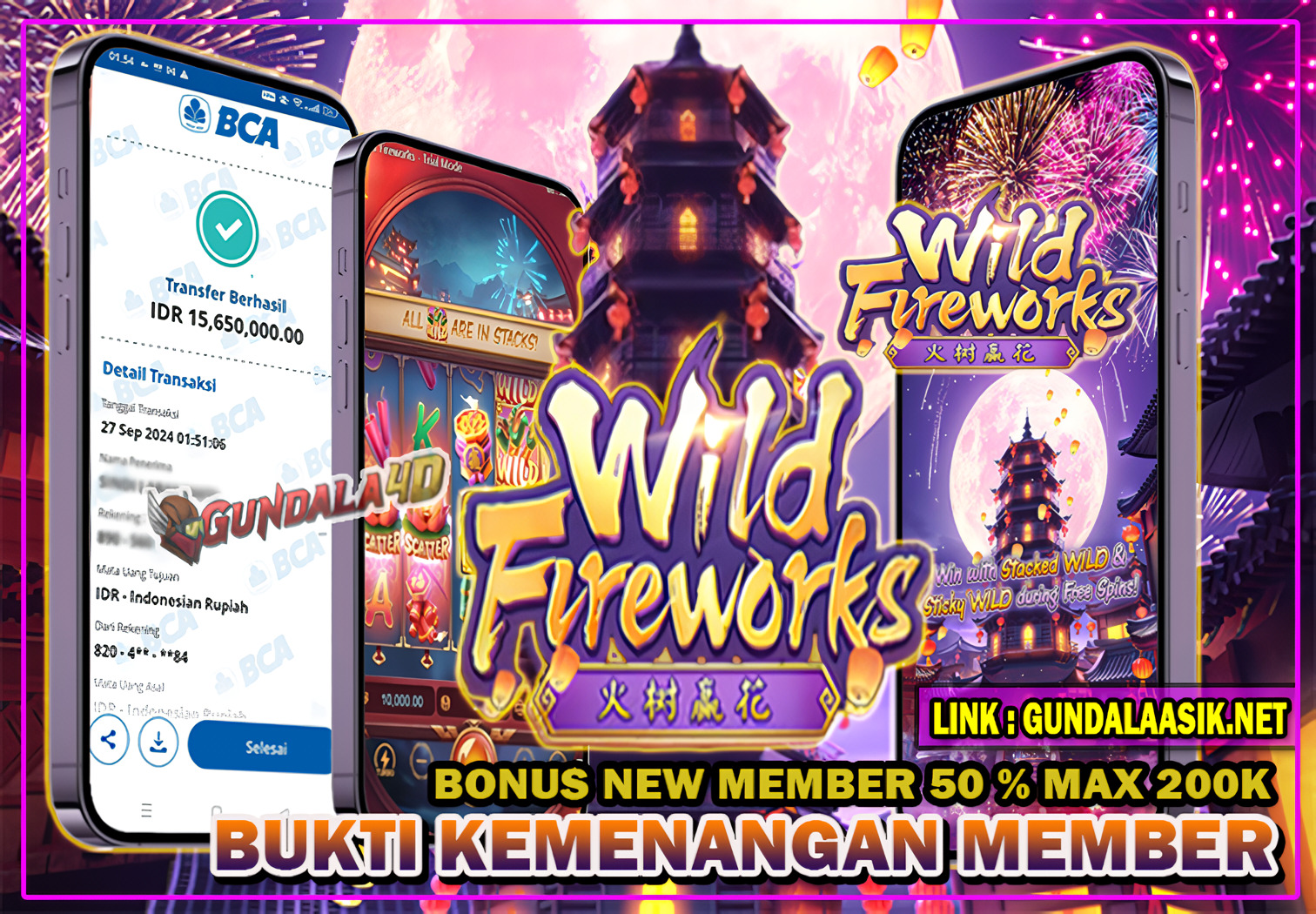 Selamat Untuk Member Setia Kami Gundala4d KA******** Yang Mendapatkan Jackpot Dengan Total Kemenangan Rp. 15,650,000.00 (LIMA BELAS JUTA ENAM RATUS LUMA PULUH RIBU RUPIA ) Dengan Modal Hanya Rpn 1.000.000 ( SATU JUTA RUPIAH ). Langsung Bisa Tembus Puluhan Juta Hingga Ratusan Juta