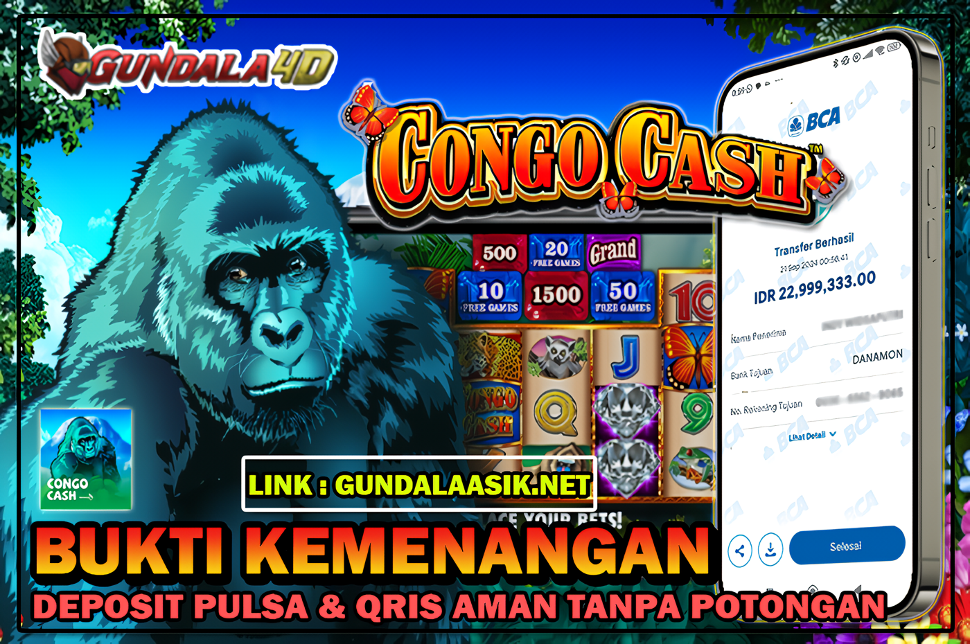 Selamat Untuk Member Setia Kami Gundala4d MES******** Yang Mendapatkan Jackpot Dengan Total Kemenangan Rp. 22,999,333.00 ( DUA PULUH DUA JUTA SEMBILAN RATUS SEMBILAN PULUH SEMBILAN RIBU TIGA RATUS TIGA PULUH TIGA RUPIH) Dengan Modal Hanya Rpn 1.000.000 ( SATU JUTA RUPIAH ). Langsung Bisa Tembus Puluhan Juta Hingga Ratusan Juta