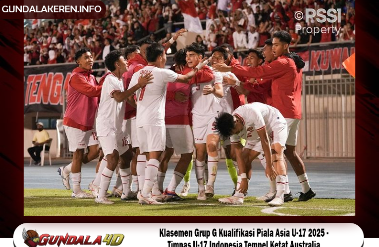 Klasemen Grup G Kualifikasi Piala Asia U-17 2025 – Timnas U-17 Indonesia Tempel Ketat Australia