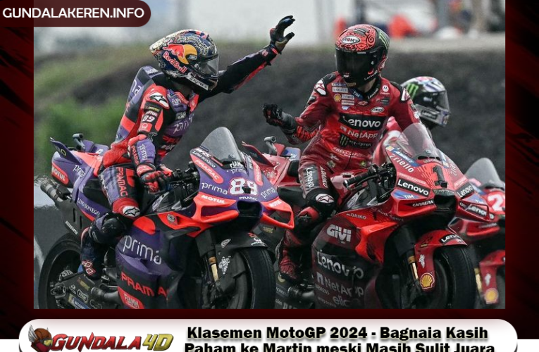 Klasemen MotoGP 2024 – Bagnaia Kasih Paham ke Martin meski Masih Sulit Juara, Adik Rossi Terbebas dari Kehinaan