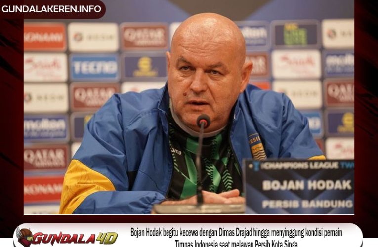 Bojan Hodak begitu kecewa dengan Dimas Drajad hingga menyinggung kondisi pemain Timnas Indonesia saat melawan Persib Kota Singa.