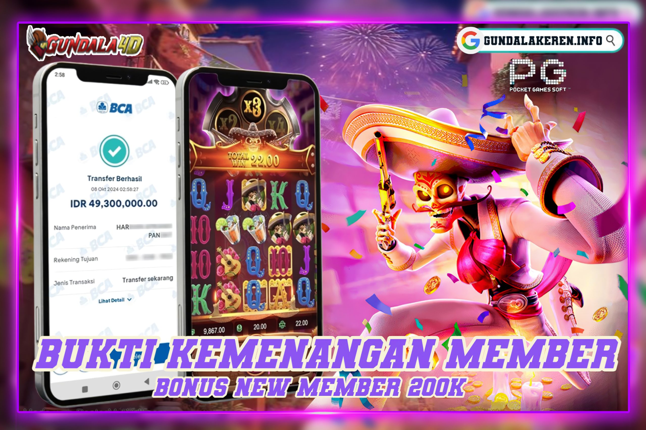 BUKTI KEMENANGAN TANGGAL 08 OKTOBER 2024