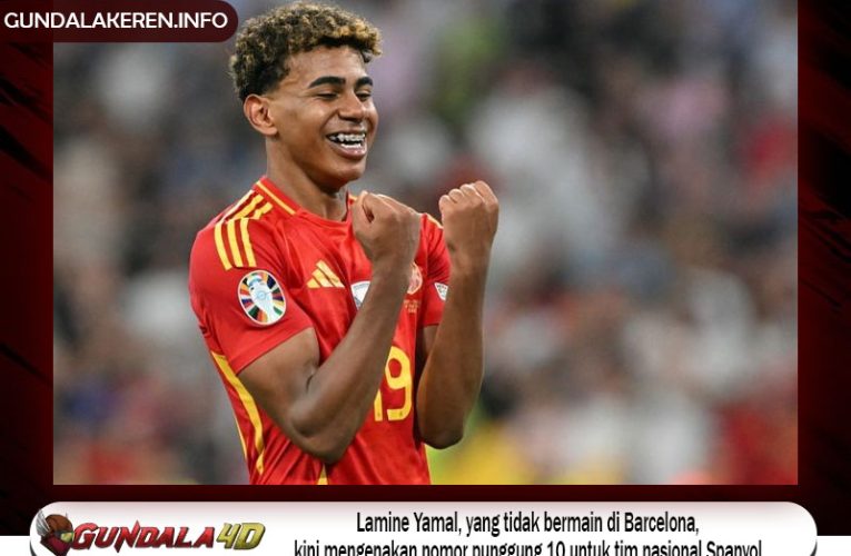 Lamine Yamal, yang tidak bermain di Barcelona, ​​kini mengenakan nomor punggung 10 untuk tim nasional Spanyol.