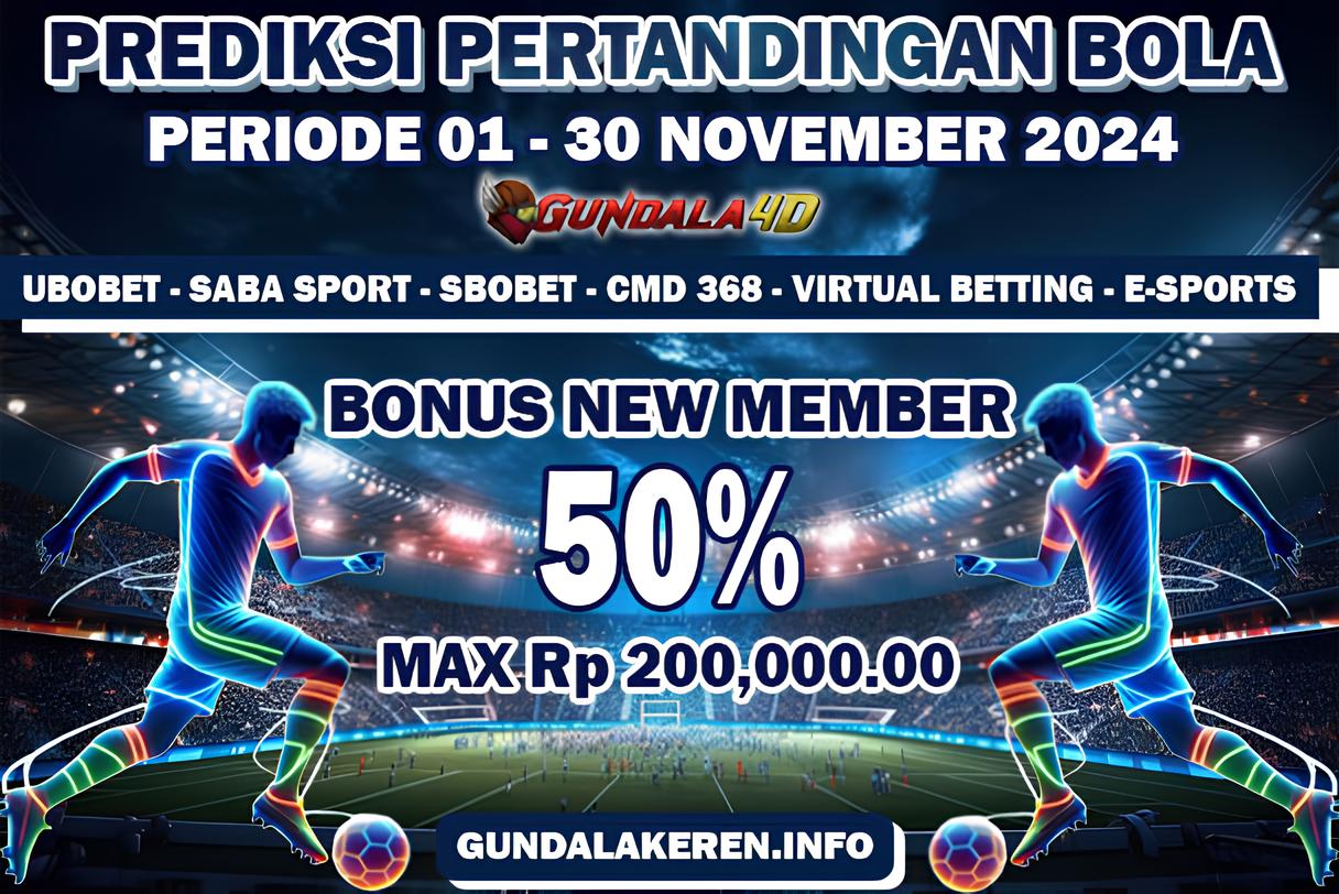 PREDIKSI PERTANDINGAN BOLA 01 – 02 NOVEMBER 2024. GUNDALA4D SITUS SLOT TERGACOR NO 1 DI INDONESIA DENGAN RTP HINGGA 98%