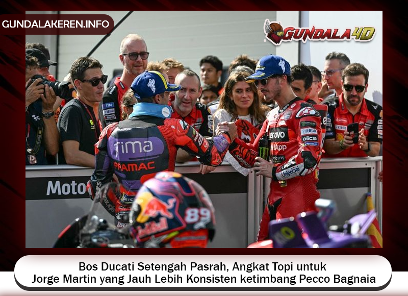 Manajer Tim Ducati Lenovo, Davide Tardozzi sudah samar-samar merelakan gelar juara setelah pembalapnya, Francesco Bagnaia