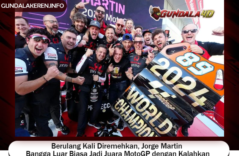 Berulang Kali Diremehkan, Jorge Martin Bangga Luar Biasa Jadi Juara MotoGP dengan Kalahkan Pecco Bagnaia dan Marc Marquez