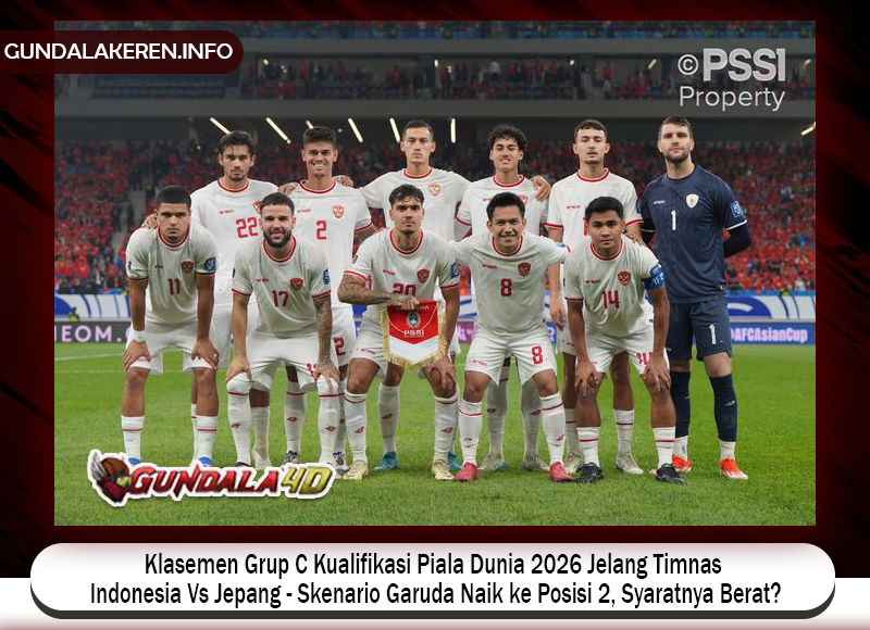 Timnas Indonesia berpeluang naik ke posisi kedua klasemen Grup C putaran ketiga Kualifikasi Piala Dunia 2026 Zona Asia, akan tetapi dengan