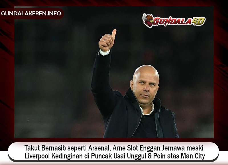 Tak ingin nasib buruk yang menimpa Arsenal dialami Liverpool, pelatih Arne Slot enggan jemawa meski timnya sekarang