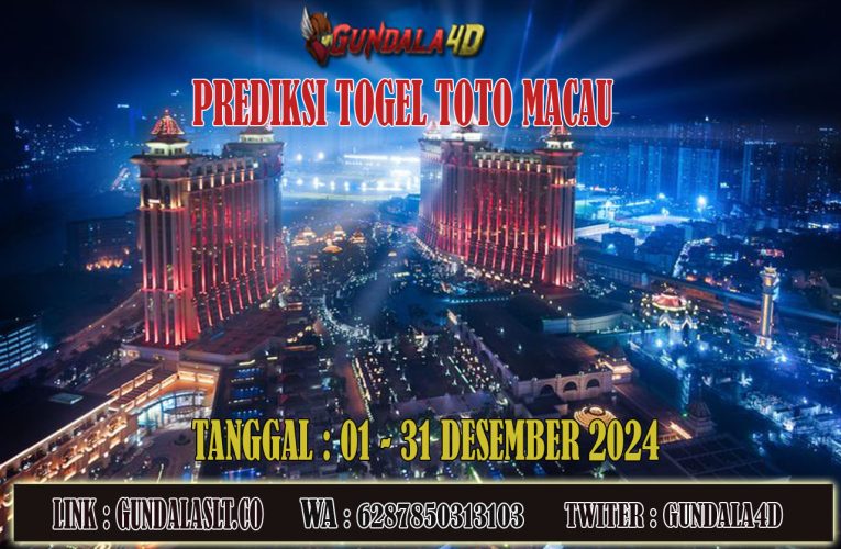 Prediksi Togel Toto Macau Jitu 01 DESEMBER 2024