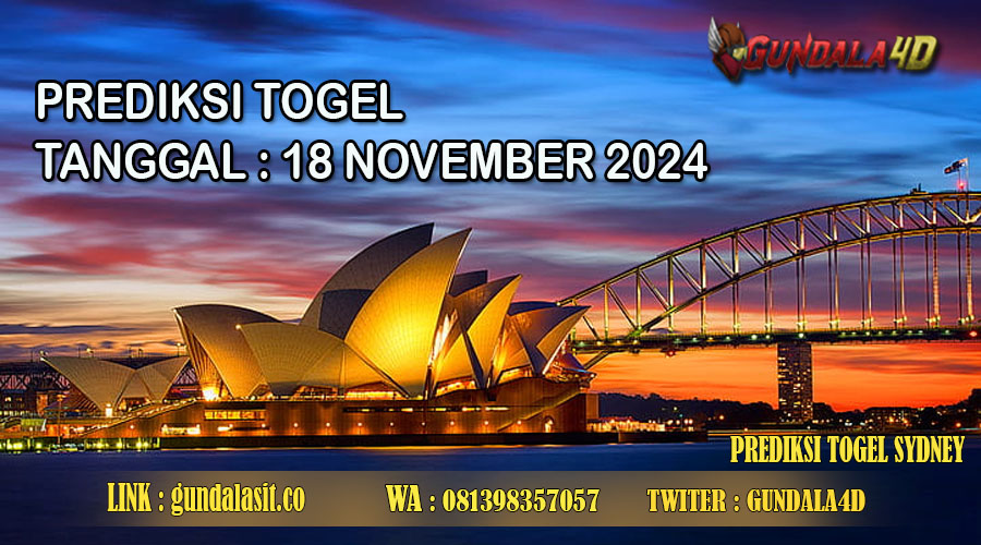 PREDIKSI TOGEL SYDNEY 18 NOVEMBER 2024