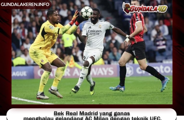 Bek Real Madrid yang ganas menghalau gelandang AC Milan dengan teknik UFC.