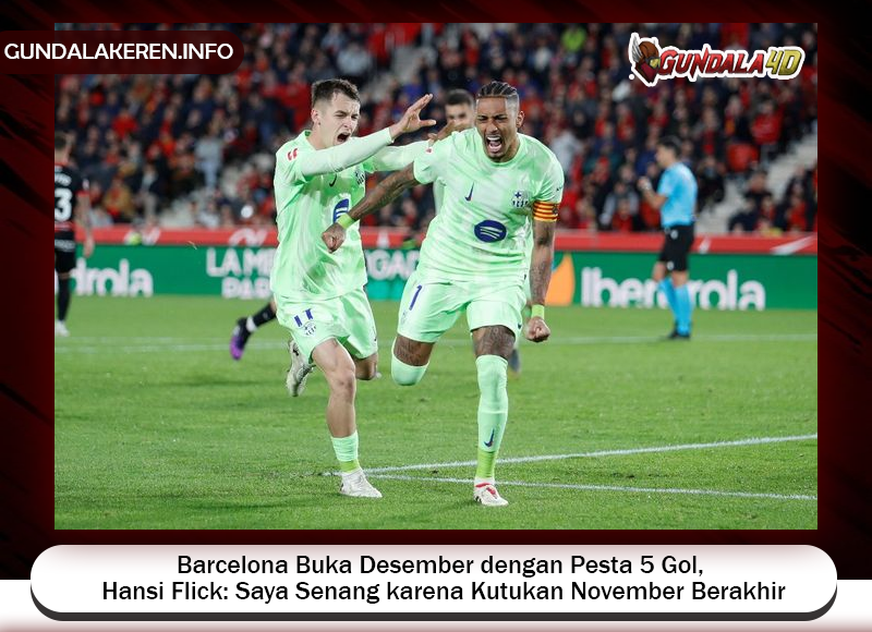 Pelatih Barcelona, Hansi Flick, mengaku sangat senang dengan kemenangan telak yang diperoleh Barcelona di awal bulan ini