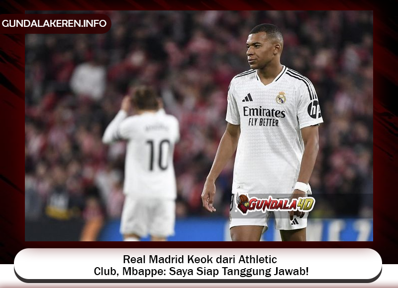 Kylian Mbappe siap bertanggung jawab seiring kekalahan yang diterima Real Madrid dari Athletic Club dalam lanjutan Liga Spanyol 2024-2025